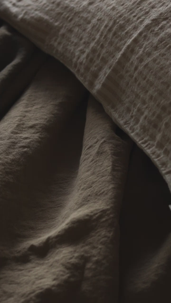 Sömn Luxury Linen Bedding | Fitted Sheet Linen Bedding Sömn Home #color_earth