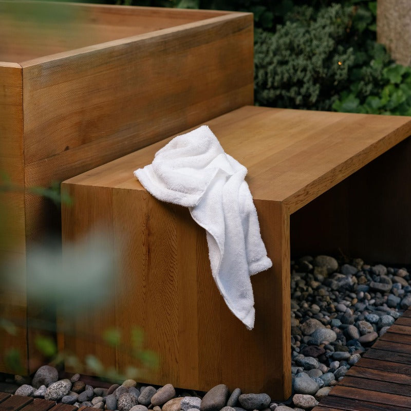 eco 100% organic cotton hand towel Somn Home Canada #color_white