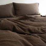 Sömn Premium Linen Bedding Duvet Cover #color_chocolate