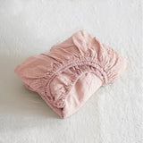 Sömn Luxury Linen Bedding | Fitted Sheet Linen Bedding Sömn Home Queen Blossom Pink #color_blossom-pink