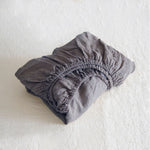 Sömn Luxury Linen Bedding | Fitted Sheet Linen Bedding Sömn Home Queen Charcoal Grey #color_charcoal-grey
