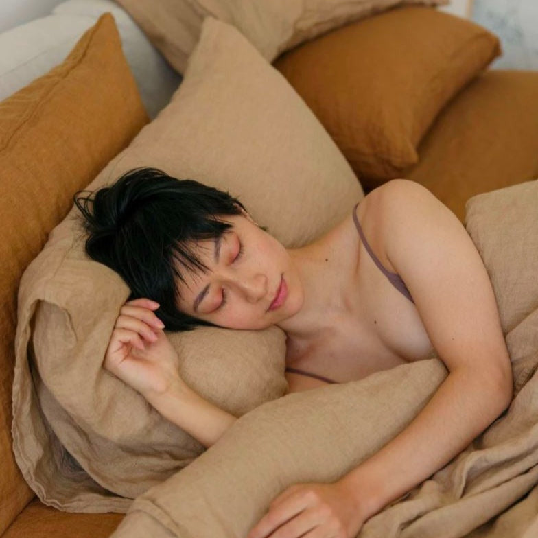 Sömn Luxury Linen Bedding | Pillowcase Linen Bedding Sömn Home Cinnamon #color_oatmeal