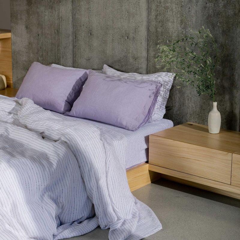 Sömn Luxury Linen Bedding | Pillowcase (single) Linen Bedding Sömn Home Wisteria #color_wisteria