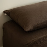 Sömn Luxury Linen Bedding | Pillowcase (single) Linen Bedding Sömn Home Double/Queen Chocolate #color_chocolate