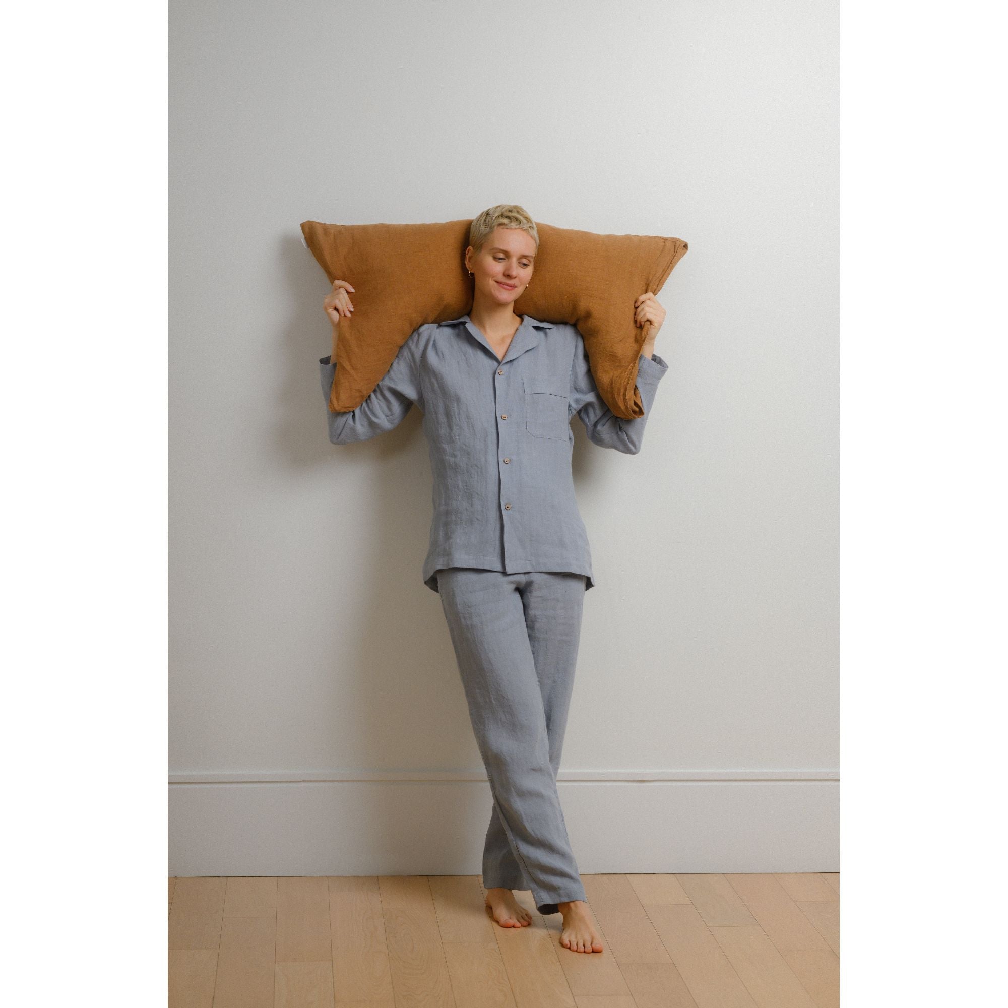 Sömn Premium Linen Sleep & Lounge Pants | Sömn Home #color_lake_blue