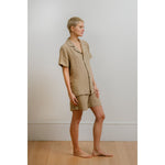 Sömn Premium Linen Sleep & Lounge Shorts | Sömn Home #color_oatmeal