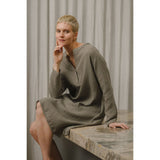 Sömn Premium Organic Gauze Cotton Long Nightshirt | Loungewear Sömn Home #color_olive