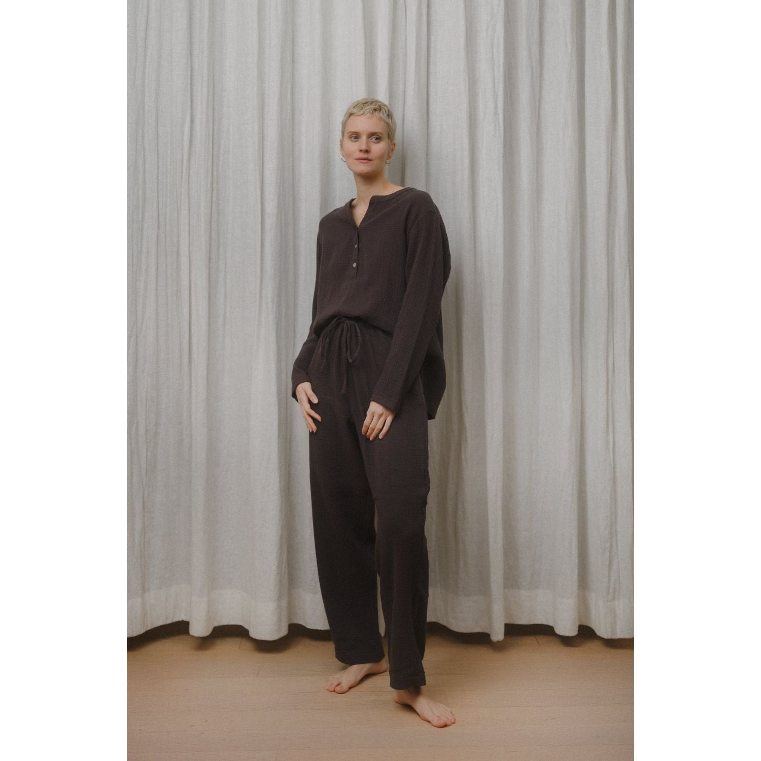 Sömn Premium Organic Cotton Gauze Sleepwear | Loungewear Pants Sömn Home #color_prune