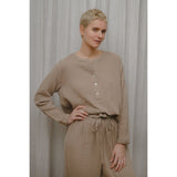 Sömn Premium Organic Cotton Gauze Sleepwear | Loungewear Set Sömn Home #color_chai